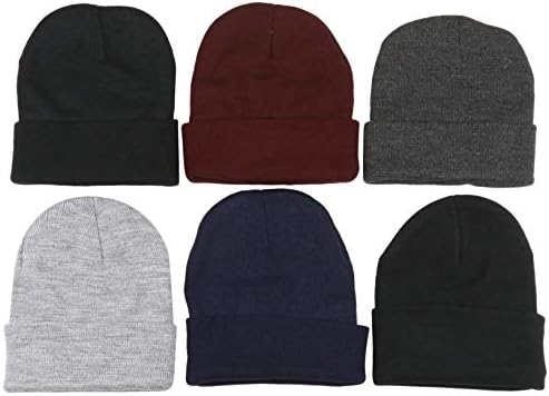 Pacote unissex de 6 ou 3 gorros elásticos macios