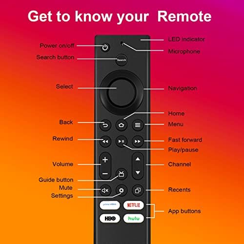 2PCS Universal NS-RCFNA-21 CT-RC1US-21 Controle remoto para TV Insignia e TV TOSHIBA Remote com Video Prime/Netflix/HBO, Hulu