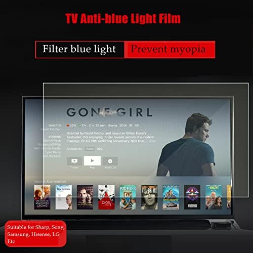 Kelunis 50 55 60 65 70 75 Protetor de tela de TV, Taxa anti-reflexão anti-reflexão anti-brilho anti-Blue-Glare Anti-Glare