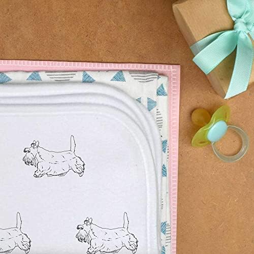 Azeeda 'Walking Scottish Terrier' Baby Burp/Wash Ploth