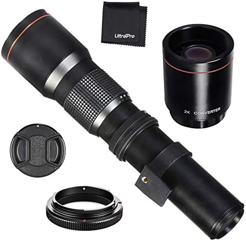 Hi-Resolution 500mm/1000mm Manual Telephoto Reflex Lens for Nikon D5, D4s, D4, D3x, Df, D810, D800, D750, D610, D500, D7500, D7200,