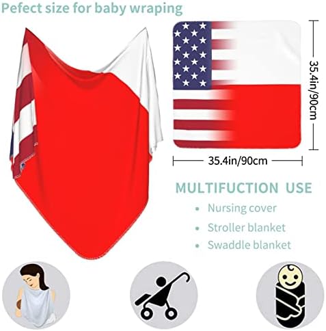 Blanta de bebê de bandeira e bandeira americana Receber cobertor para capa de swaddle para recém -nascidos Infantil