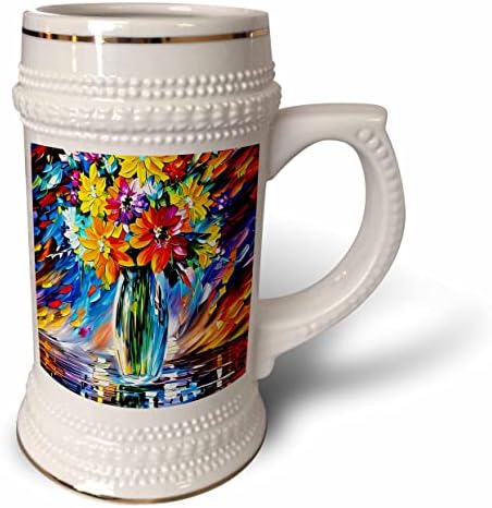 3drose Flowers fantasticamente lindos em um vaso. Jogo de luz e. - 22 onças de caneca