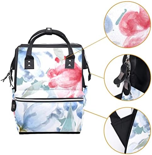 Mochila VBFOFBV Backpack, Nappy Backping Multifunction Travel Back Pack, unissex e elegante mirtilo floral pastoreável