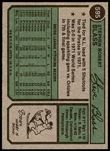 1974 Topps 595 Steve Blass Pittsburgh Pirates Ex/Mt Pirates
