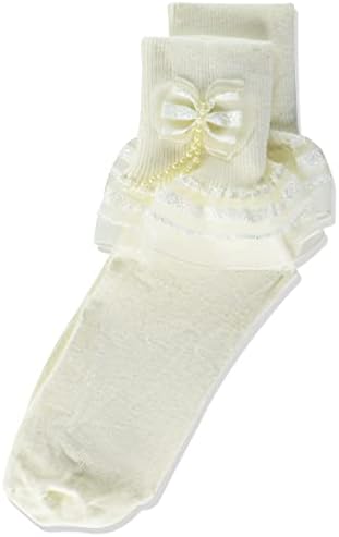 Pretty Me, USA Girls Double Cayer Cotton Frilly Lace Ruffle Meocks com Bow and Pearls