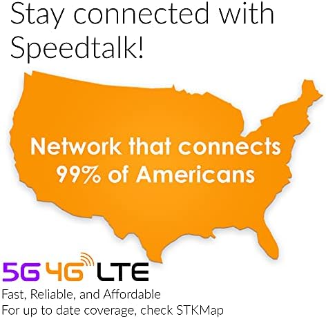 SpeedTalk Mobile $ 5 Plano de pagamento sem fio pré -pago para smartphones e celulares | 5G 4G LTE | 2 ¢ Talk, texto, dados
