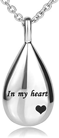 Jmqjewelry urna cremação de coração colar de urna para cinzas amor família para sempre para sempre pendente de memorial masculino girl