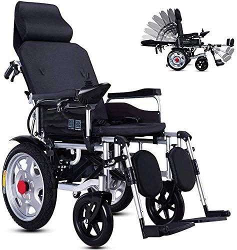 Neochy Fashion Portable Wheelchair portátil Hyywmgx Power dobrável Mobilidade compacta Ajuda da roda leve portátil Scooter Médico Portátil Ajuste Backrest e Joystick 15km