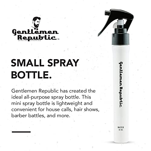 Cavalheiros Republic Pequeno frasco de spray - Distribuidor conveniente e eficiente de 38 ml para estilo de cabelo,
