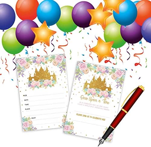 Princess Party Invitation, Princess Birthday, Princess Party, Party Birthday, convite de aniversário de menina （20