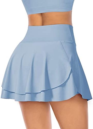 Saia de tênis plissada G4Free para mulheres ou saias de golfe da cintura construídas em shorts Skorts atléticos com bolsos