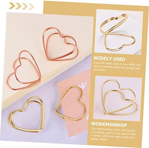 Operitacx 10pcs Love Note Holder Heart Picture Frame Picture Picture Frame Metal Frames Golden Photo Clips Picture Picture