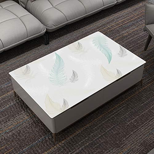 Toca de mesa de PVC grossa de Sandm, tampa de mesa à prova d'água de vidro macio Protetor de mesa de extremidade resistente à tabela sem decoração de lavagem da mesa de escritório Pad-C 90x140cm