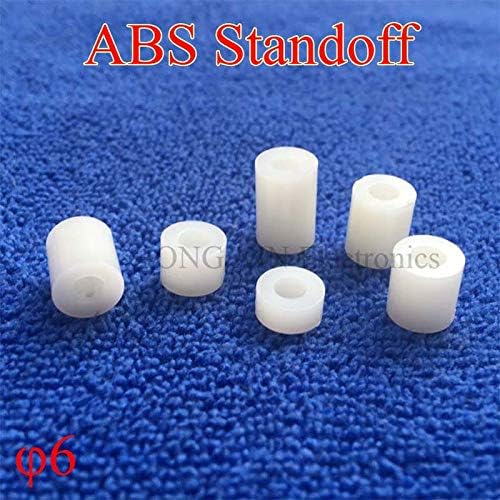 M6 White Round Round Holloff Staneff ABS SPACER SPACER STAPEOFF SPACIDO SPACER DIAGENSO PACA DE PCB SPACERS