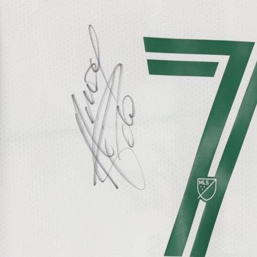 Andy Polo Portland Timbers Autografou Jersey White Used #7 da temporada de 2020 MLS - camisas de futebol autografadas