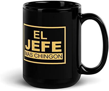 El Jefe Mas Chingon caneca preta, presentes do pai mexicano. Ideia de Regalos Para Papa. El Papa Mas Chingon del Universo Caneca. Tazas para el dia del Padre