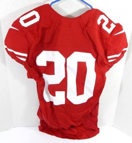 SAN FRANCISCO 49ers Marcus Cromartie 20 Jogo emitido Red Jersey 40 87 - Jerseys não assinados da NFL usada