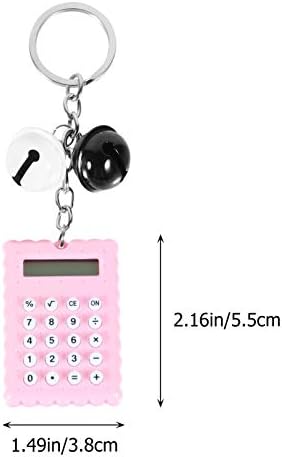 Calculadora de biscoito de chaveiro de chaveiro de brilho labial nuobesto, calculadora de exibição de 8 dígitos Chave de calculadora