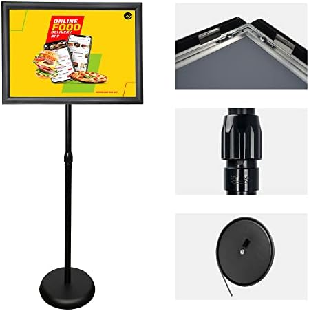InovSign 6Packs Pedestal Poster Sign Stand, ajuste ajustável de alumínio Open Signal Poster Stand 11x17 polegadas para