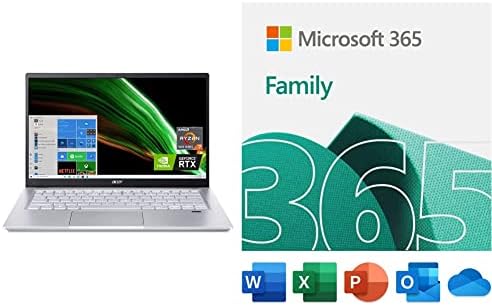 Acer Swift X SFX14-41G-R1S6 Laptop Criador | 14 Full HD srgb | amd ryzen 7 5800u | nvidia rtx 3050ti gpu laptop | windows