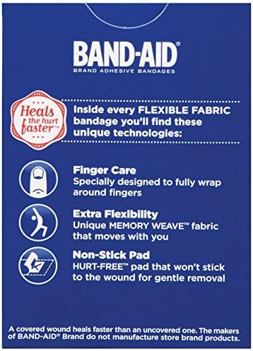 Band-Aid Brand Adesive Bandrages Fazê-lo, Knuckle and FingertiP, 20 contagem