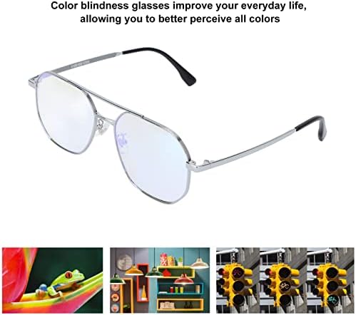 Óculos de cor de cor de cor, Unissex TR Material dadoado de daldes com proteção UV para cegueira vermelha verde média Uso interno/externo