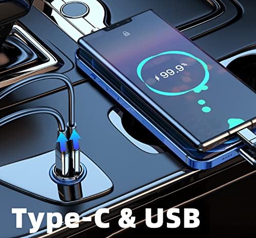 Carregador de carros Lihan USB C, 30W Tipo C & QC Charging Fast Adapter Compatível para iPhone 14/13,12,11, iPad, Samsung