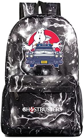 Coceng Student Ghostbusters Backpack Backpack Casual Backpack Saco de laptop à prova d'água para meninos, Grey Lightning