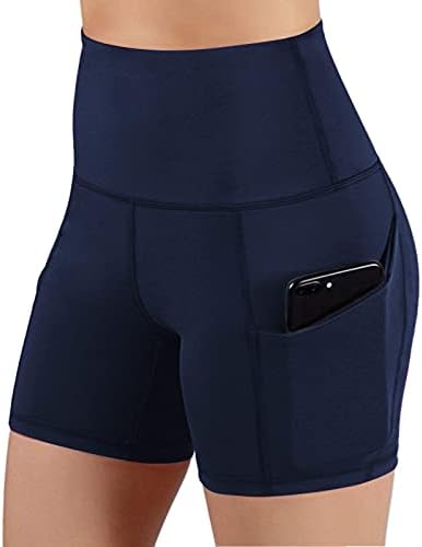 Shorts de motociclista para mulheres de alta cintura Controle de barriga de verão Casual Gym Shorts atléticos