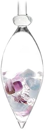 Flor da vida da era Vitajuwel | Decanter de água cristalina com ametista, aquamarina e quartzo claro