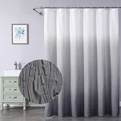 Cortina de chuveiro Muuyi, cortina de chuveiro cinza, cortinas de chuveiro para banheiro, cortinas de chuveiro à prova
