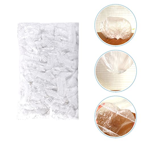 Tampas de chuveiro descartáveis ​​com tampas de chuveiro descartáveis ​​Capas de orelha descartáveis ​​100pcs Clear descartáveis