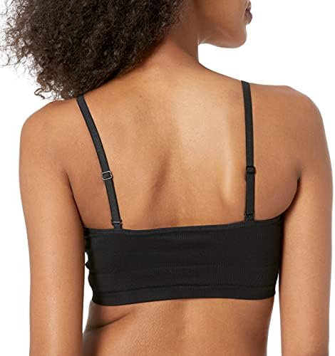 Essentials Feminino Feminino de suporte leve Bra esportivo sem costura, pacote de 2