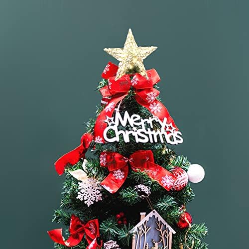 Soimiss Christmas Decor Star Christmas Tree Topper com luz 3D Star Treetop Festa brilhante Festa de Natal Treetop Decoração Amarelo Decorações de Natal