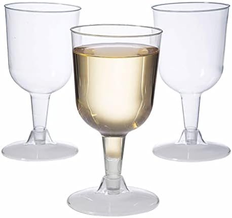 8 PC Plastic Wine Glasses Cups Champagne Flute descartável 6,46 onças
