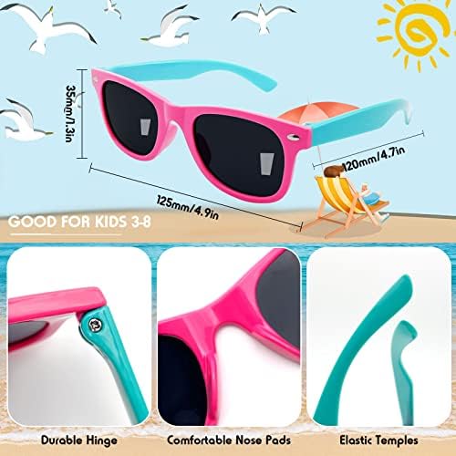8 Pacote crianças Crianças Criança Criança Bulk, óculos de sol de festa de neon Para crianças, favores de festa de