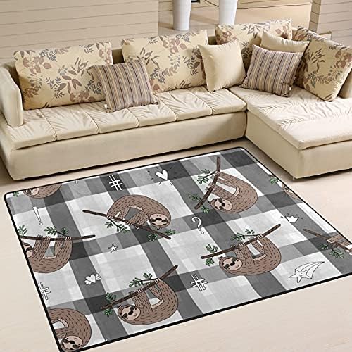 Baxiej fofo doodle preguiça grande tapetes de área macia de berçário tapete de tapete para crianças quarto quarto quarto