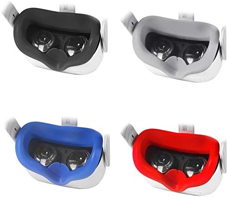 Tampa de silicone Denpetec VR Interfacial para acessórios de cobertura de proteção para proteção do Oculus Quest 2, anti-Leakage à prova de luz à prova de suor, fácil de substituir e instalar.