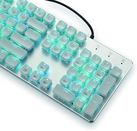 Teclado de jogos mecânicos huo ji com retroilumação de LED personalizável, interruptores vermelhos, calças de chave de cristal, teclas