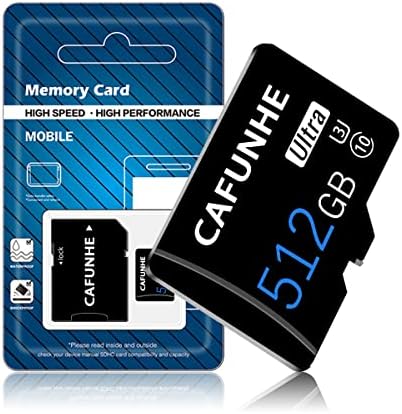 Micro SD Card 512 GB TF Card +Adaptador SD CARTS DE MEMÓRIA DE HIGH SPED CLASS 10 Para smartphone Android, Câmera Digital
