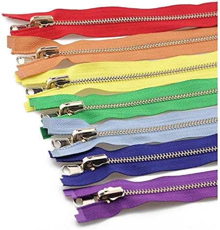 Haibing Zipper 5#60/70/80/90/100/120/150cm ambos os zíperes de zíper de ouro rosa de dupla face para costura Khaki Sew Zipper