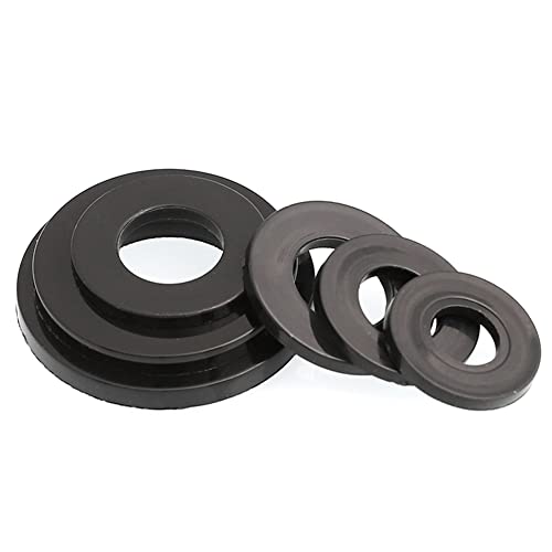 50pcs de nylon preto aumentado e espessado arruela plana, para travar o dispositivo de fixação de moldes de moldes etc.m12x30mmx1.5mm