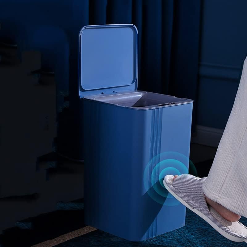 Lixo do sensor xfgde pode grande capacidade para banheiro banheiro lata de lata de cozinha caixa de indução automática com tampa