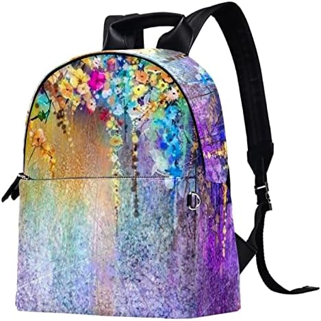 VBFOFBV UNISSISEX Adult Backpack com trabalho de viagem, Vinhas Florais Coloridas