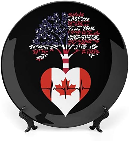Placa decorativa de cerâmica de batimentos cardíacos nos EUA com estação pendurada no casamento personalizado de casamento festivo para