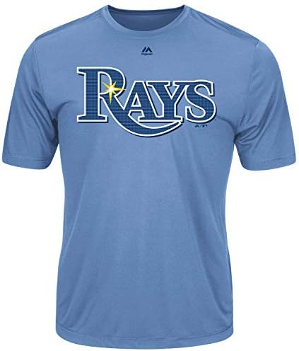 Majestic Tampa Bay Rays Adult T-shirt de réplica autêntica oficialmente licenciada