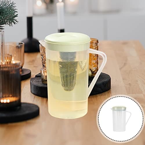 Callaron Water Jug Jug Jug Tea Pardadora de plástico com derramar tampa de água arremessadora quente bebida gelada jarro gelado para água gelado de chá 2.4l Water Jug Recipientes de plástico recipientes de plástico