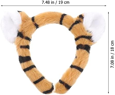 Beaupretty tigre bandeira de cabeça macia orelhas de cabelos bandeira de cabelo animal de orelha de cabeceira de cabeceira de cabeceira