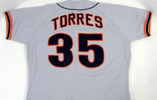 San Francisco Giants Salomon Torres 35 Jogo emitido Grey Jersey DP17501 - Jogo usou camisas MLB